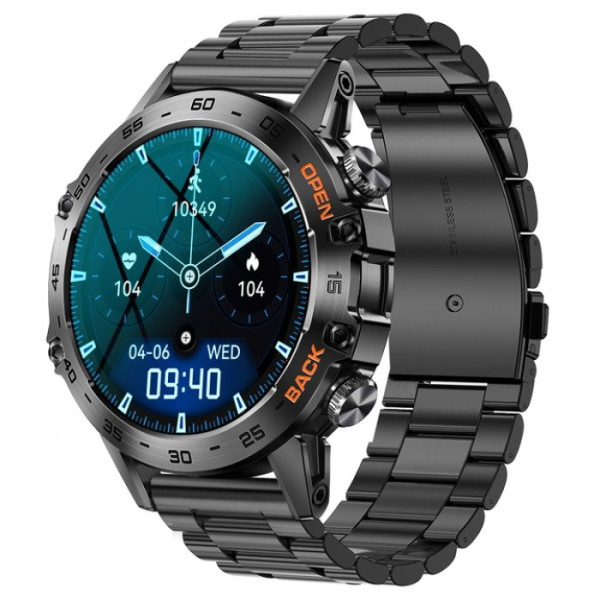 Умные смарт часы UWatch Smart Delta K52 (2 ремешка) Черный (Black)