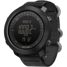 Чоловічий водостійкий тактичний годинник North Edge Apache 5BAR з компасом Чорний (Black)