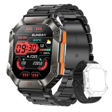 Розумний смарт годинник UWatch Smart Racer K+ Steel з компасом Чорний (Black)