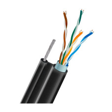 Кабель кручена пара FTP CAT5E CU 0.51mm LDPE Outdoor + трос Trinix 305m