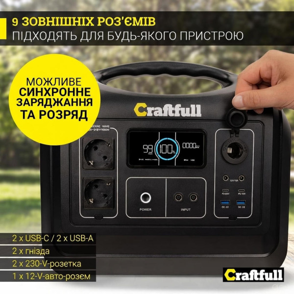 Портативна зарядна станція Craftfull CP1800