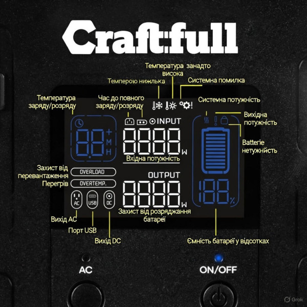 Портативна зарядна станція Craftfull PS800