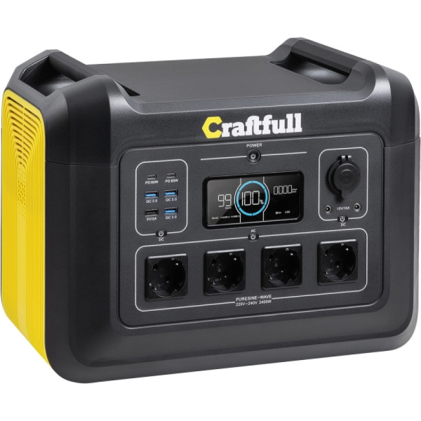 Зарядна станція Craftfull CP-2400 із сонячною панеллю 200W