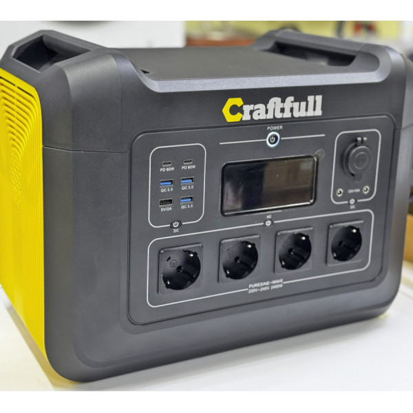 Зарядна станція Craftfull CP-2400 із сонячною панеллю 200W