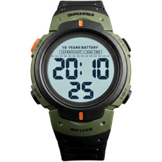 Чоловічий водостійкий тактичний годинник Skmei Neon 10 Bar (2 ремінці)