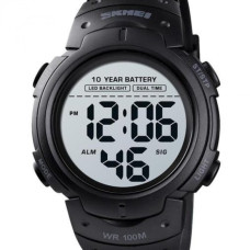 Чоловічий водостійкий тактичний годинник Skmei Neon 10 Bar Чорний (Black)