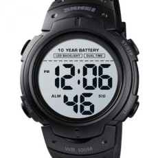 Чоловічий водостійкий тактичний годинник Skmei Neon 10 Bar Чорний (Black)