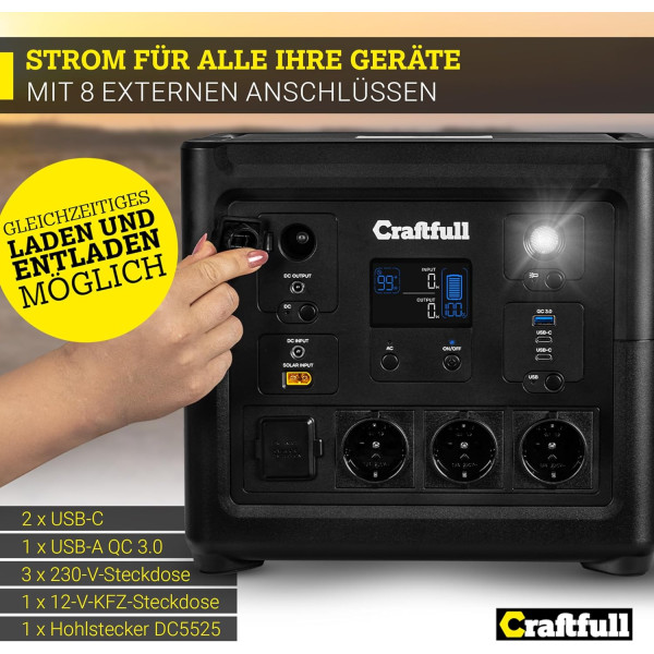 Портативна зарядна станція Craftfull PS800