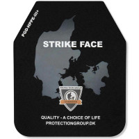 Комплект бронепластин защиты (бронеплиты для бронежилету) PROTECTION GROUP DENMARK STRIKE FACE LEVEL 3 | PGD-LW+ LW-line-Multi-NIJ3-SA Черный (Black)