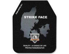 Комплект бронепластин захисту (бронеплити для бронежилету) PROTECTION GROUP DENMARK STRIKE FACE LEVEL 3 | PGD-LW+ Чорний (Black)