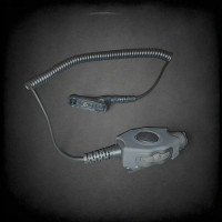 Водозахищена кнопка PTT (PushToTalk) для рацій Motorola до навушників Earmor, Peltor Чорний (Black)