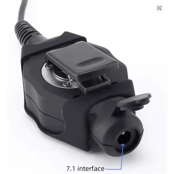 Водозахищена кнопка PTT (PushToTalk) для рацій Motorola до навушників Earmor, Peltor Чорний (Black)