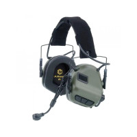 Навушники активні тактичні EARMOR M32X MARK3 ARC (FG) з гарнітурою та кріпленням на шолом Оливковий (Ranger Green)