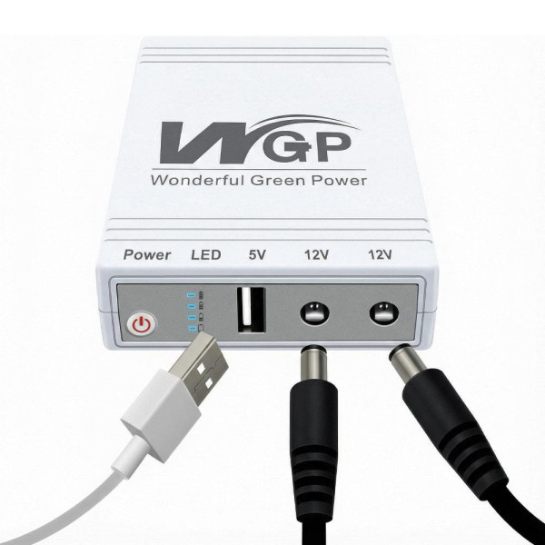 Джерело безперебійного живлення з блоком живлення Mini UPS WGP UPS103C Quick Charge 20000mAh 5V/12V/12V