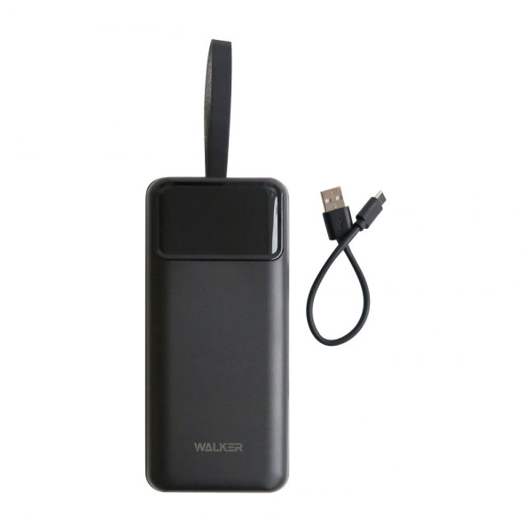 Повербанк (УМБ) зовнішній акумулятор WALKER WB-640 40000mAh Чорний (Black)
