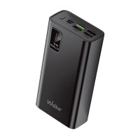Повербанк (УМБ) зовнішній акумулятор WALKER WB-730 30000mAh Чорний (Black)