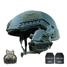 Вместе дешевле: шлем, крепеж, наушники, плитоноска и комплект бронепластин (набор) №7