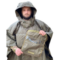 Антитепловизор накидка пончо защита от тепловизоров Оливковый (Ranger Green)